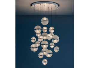 POSTKRISI CHANDELIER - LED glass-fibre pendant lamp _ Catellani & Smith